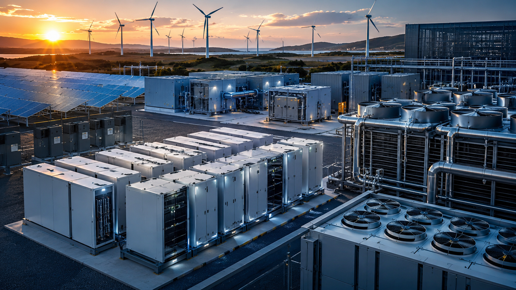 Energy and cooling infrastructure: distributed power, BESS, renewable integration and high-density cooling